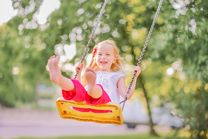 Camping with children's playground